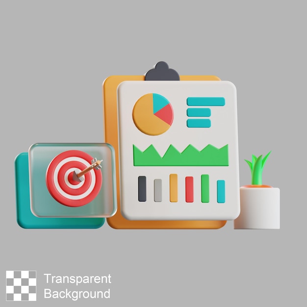 Business Target 3D Illustration