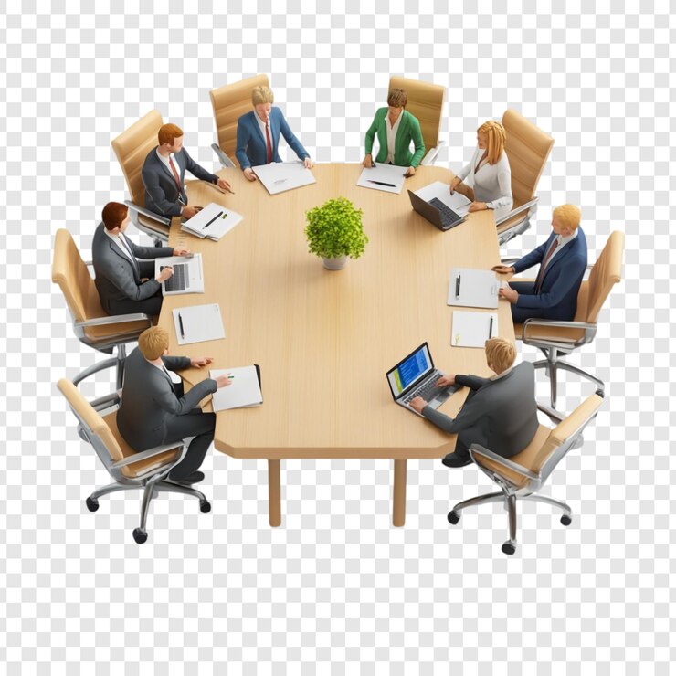 PSD business team meeting samenwerking teamwerk rond een tafel
