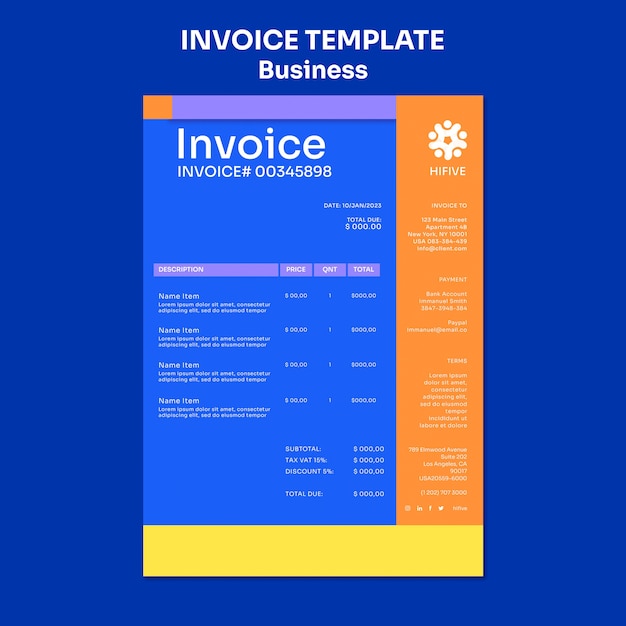 Business template design