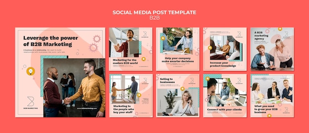 PSD 企業間instagramの投稿テンプレート