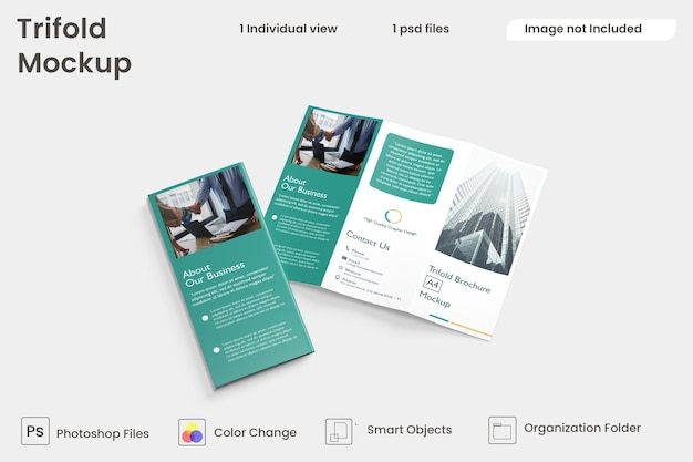 Business trifold brochure design premium psd