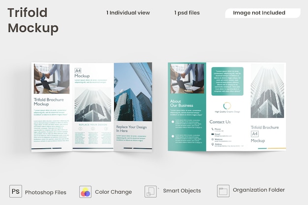 Business trifold brochure design Premium Psd