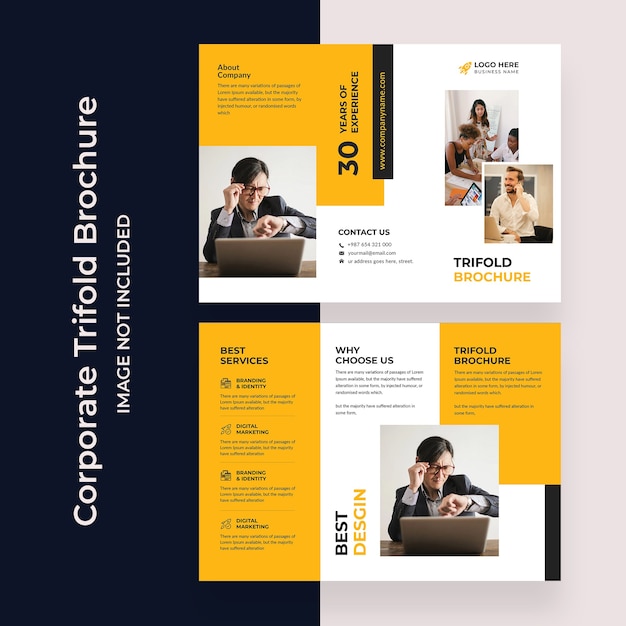 Business trifold brochure template