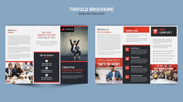 Business trifold brochure