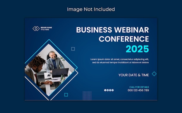 PSD business webinar conference banner template