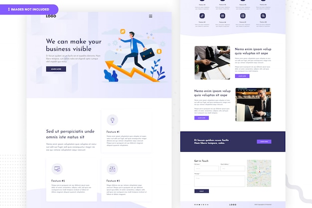 Business website page design