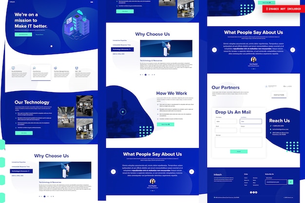 PSD business website page template