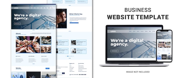 PSD business website template design for your company