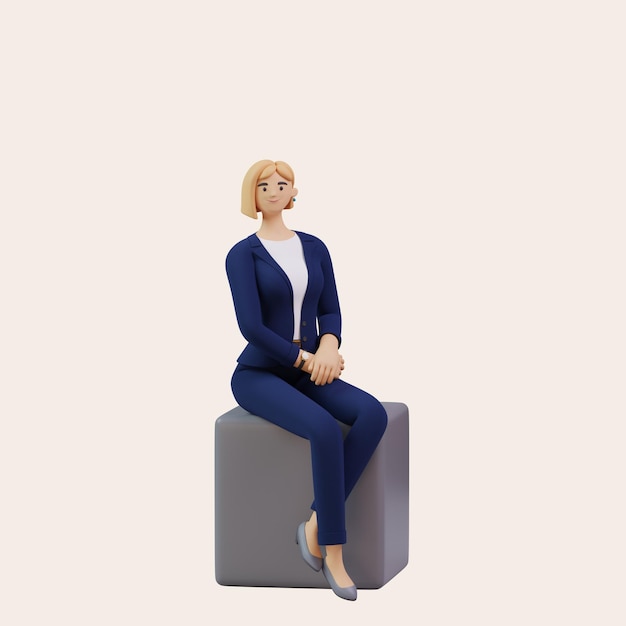 Business woman sitting