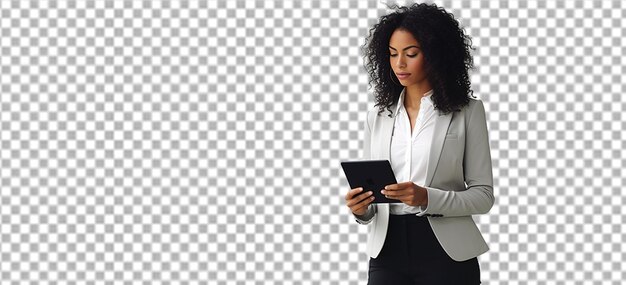 Business women on transparent background