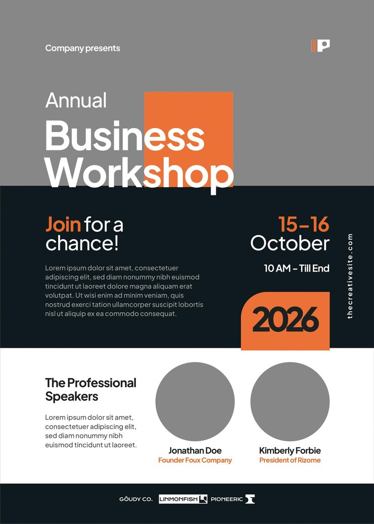 PSD business workshop flyer