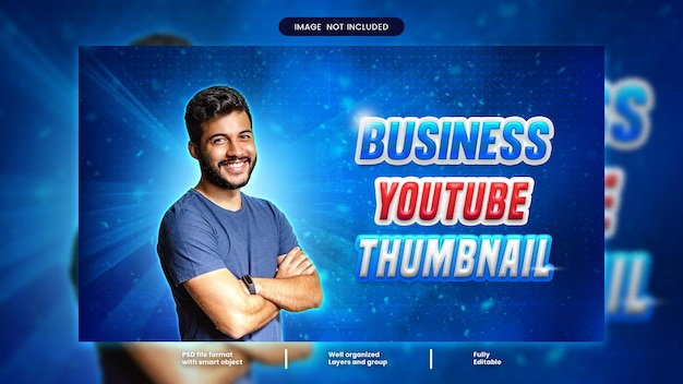 Business youtube miniatuurontwerp of youtube banner sjabloon