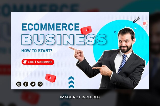 Business youtube thumbnail template