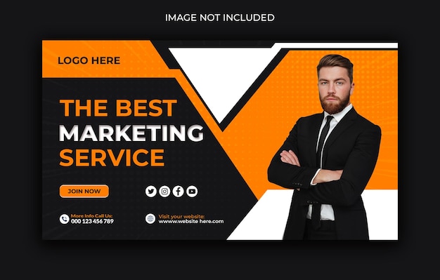 Business youtube thumbnail or web banner