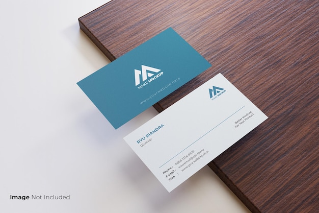 Businesscardmockupdesignonwall2