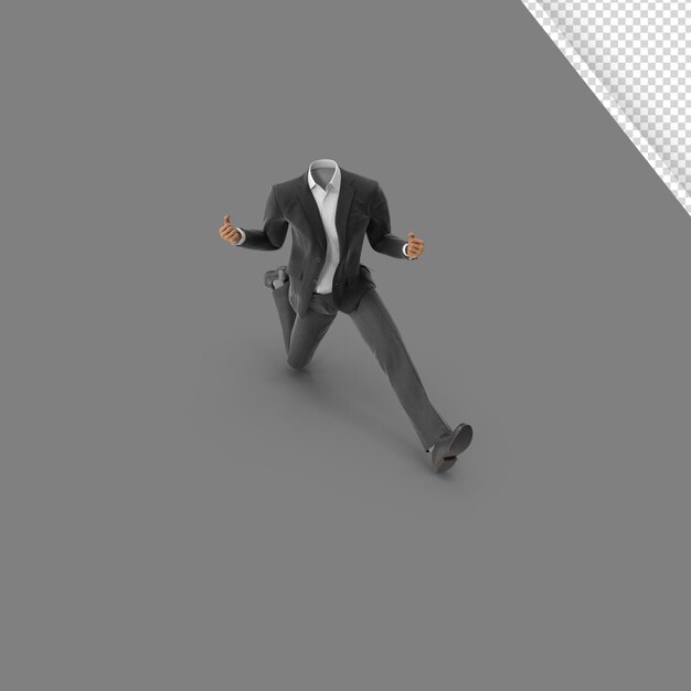 Businessman 3D Character without face