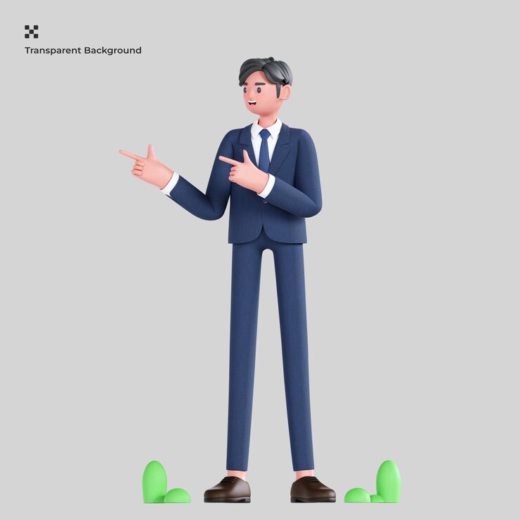 PSD businessman 3d illustration