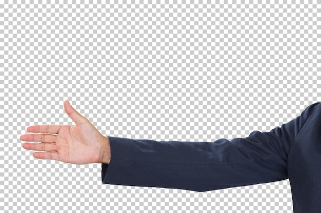 PSD businessman hand isolated