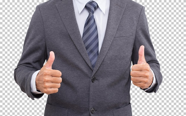 PSD businessman hands thumb up