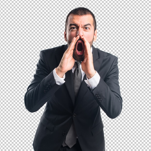 PSD businessman shouting