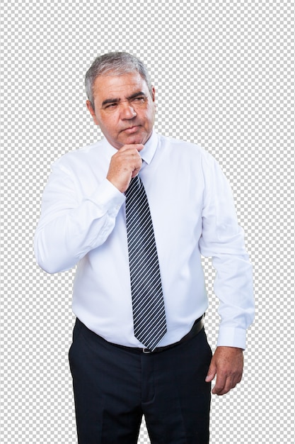 PSD businessman thinking