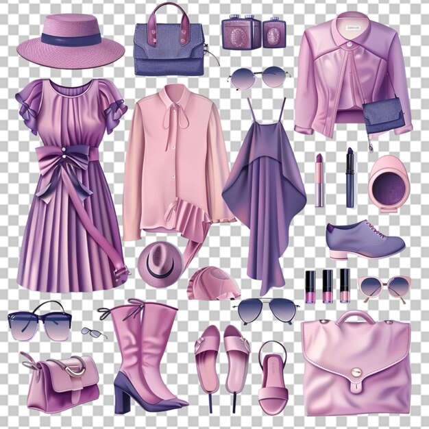 PSD businesswoman clothes icons