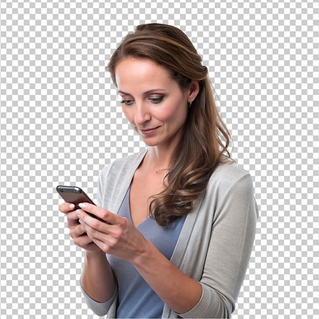 PSD businesswoman using mobile phone