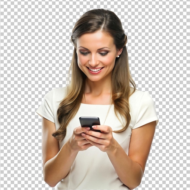 PSD businesswoman using mobile phone