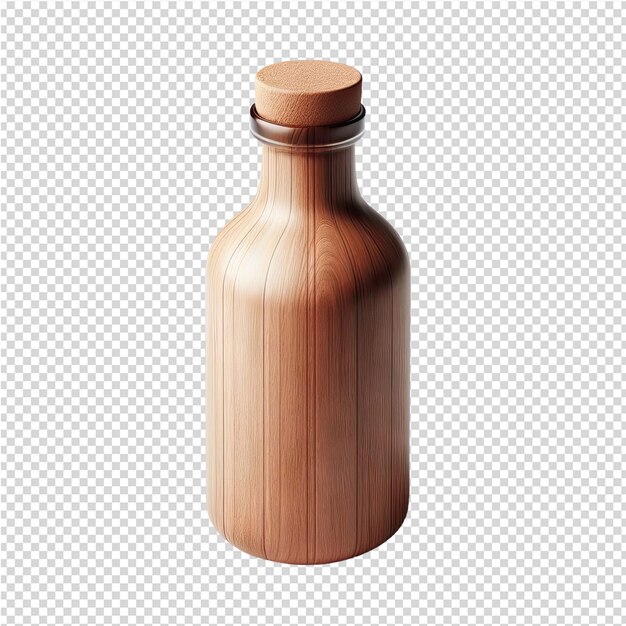 PSD butelka drewna z drewnianą pokrywą