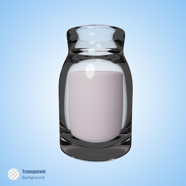 PSD butelka mleka na ilustracji 3d