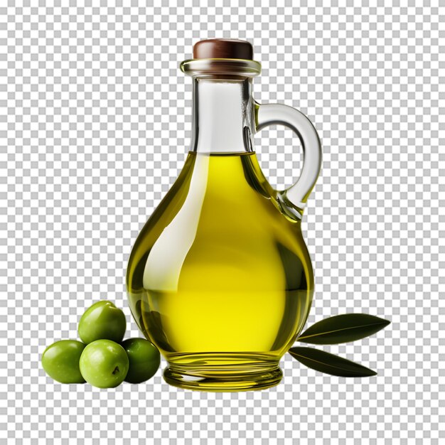 PSD butelka oliwy z oliwek na przezroczystym tle