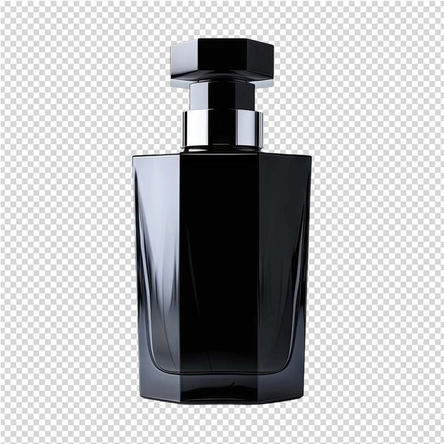 PSD butelka perfumy z czarną etykietą z napisem 