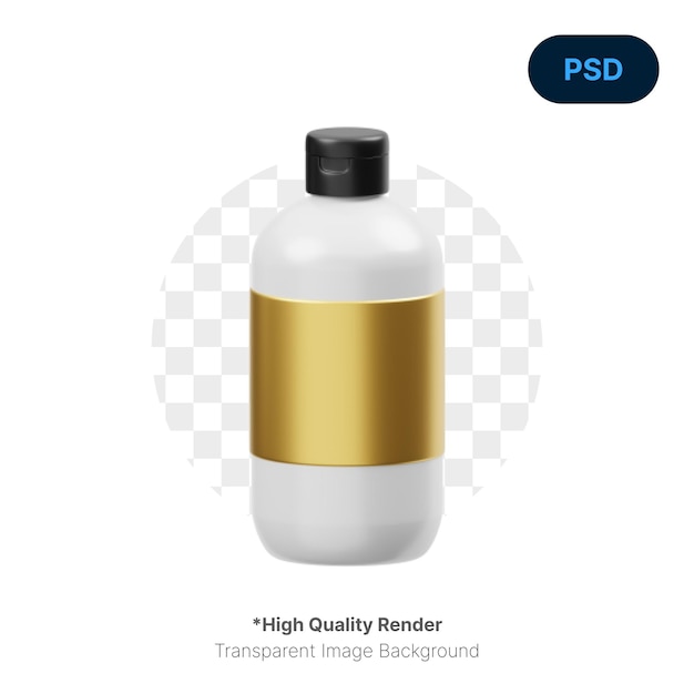 PSD butelka szampon ikona 3d premium psd