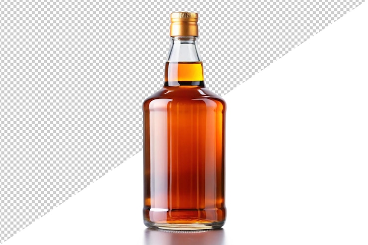 PSD butelka whisky obok butelki whisky odizolowana na białym tle