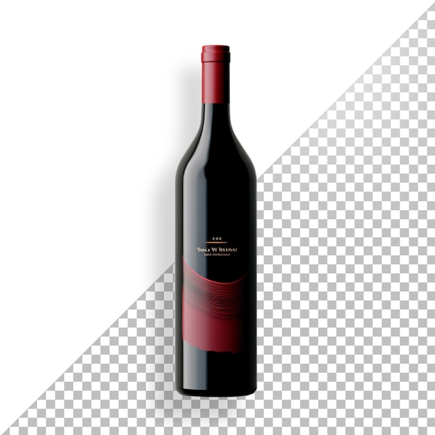 butelka wina 3D
