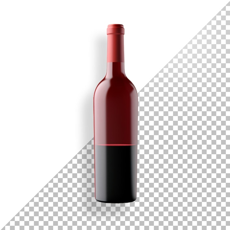 PSD butelka wina 3d
