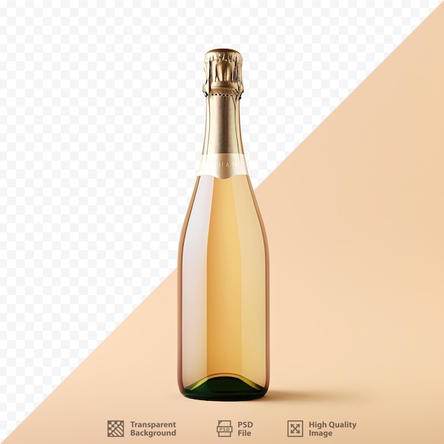 PSD butelka wina z etykietą „jakość premium”.