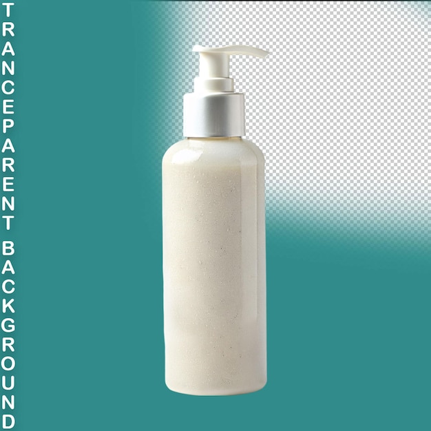 PSD butelka z szamponem izolowana na przezroczystym tle