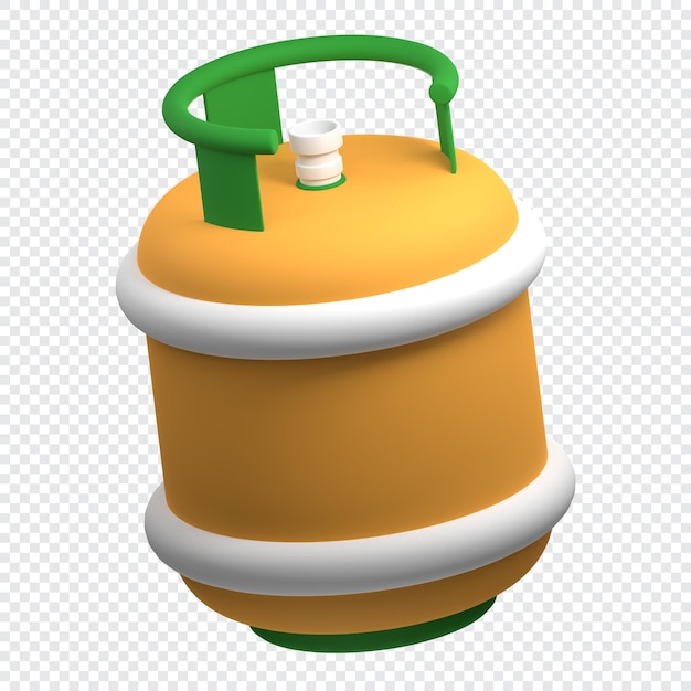 PSD butla z gazem w projekcie renderowania 3d zbiornik paliwa 3d renderowania ilustracji