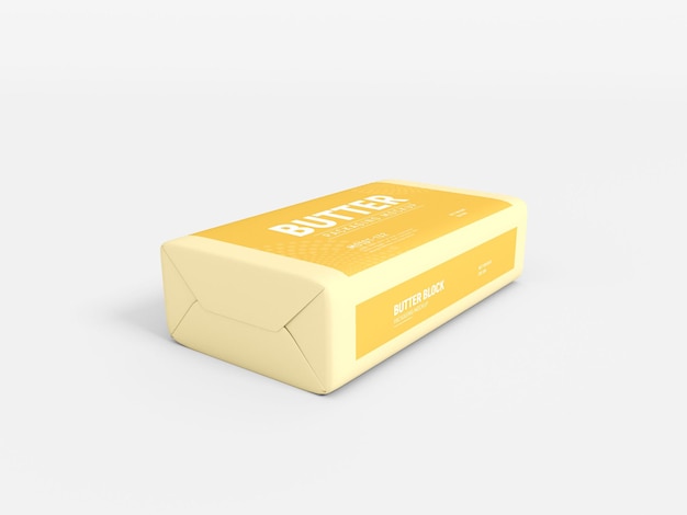 PSD butter block bar-verpakkingsmodel