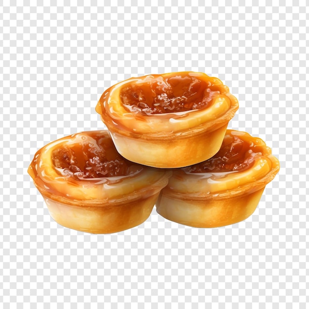 PSD butter tarts isolated on transparent background