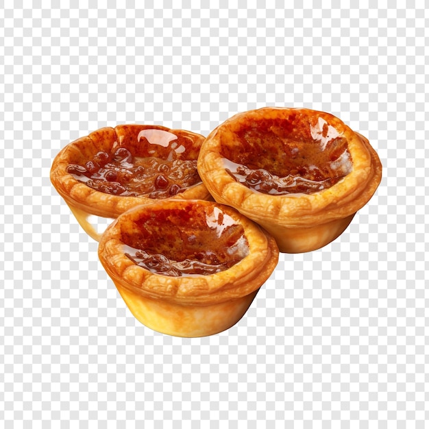 PSD butter tarts isolated on transparent background