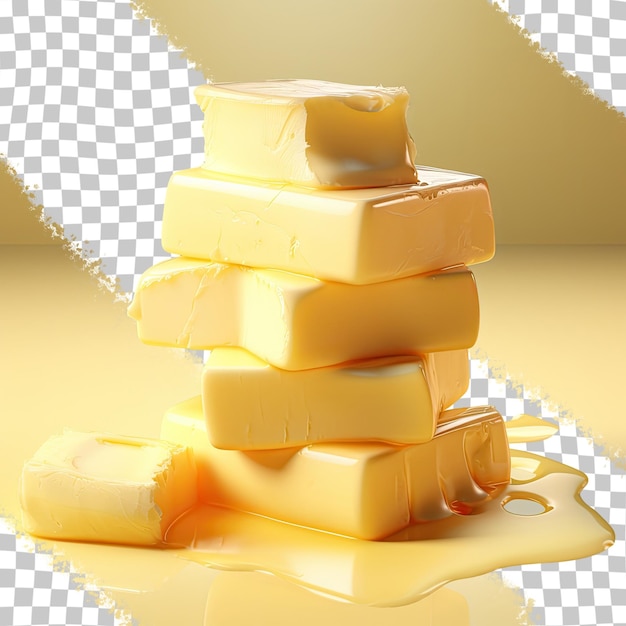PSD butter on transparent background