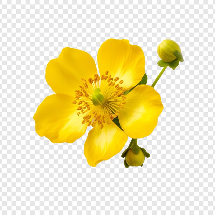 PSD 在透明的背景上孤立的黄蜂花