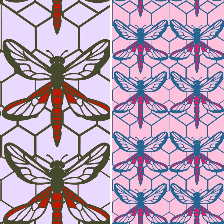 PSD butterflies on a pink background