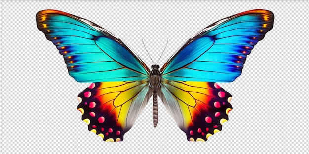 PSD エキゾチックな色の蝶 人工知能ジェネレーティブ