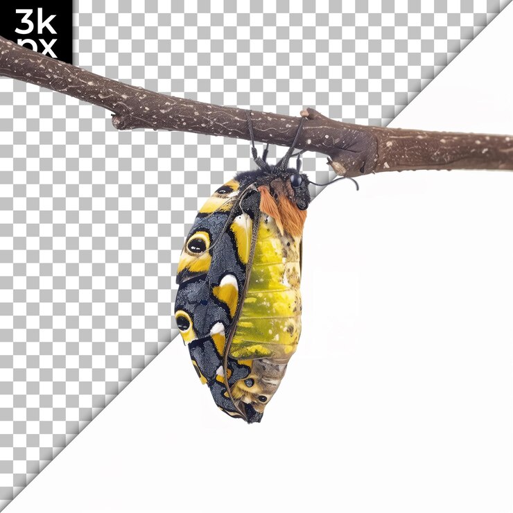 PSD a butterfly on a branch with a background of a butterfly