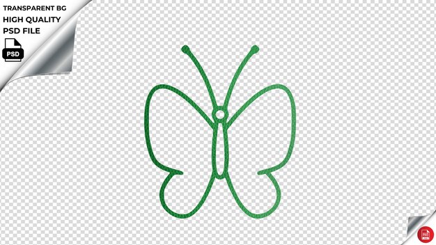 PSD butterfly design2 art vector icon luxury leather green textured psd transparent