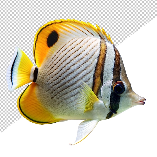 Butterfly fish on transparent background