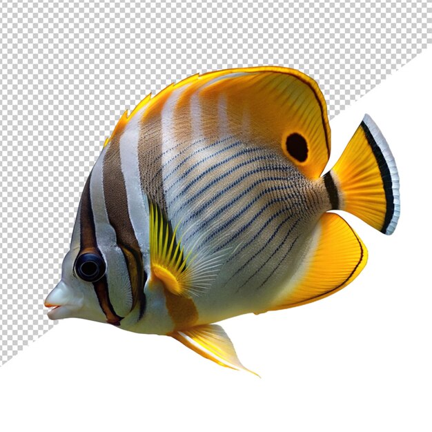 Butterfly fish on transparent background